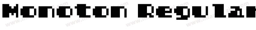 Monoton RegularTrueType字体转换